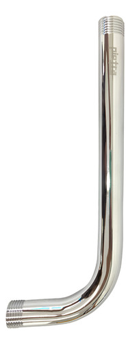 Brazo De Ducha Flor Redondo Cromado 40 Cm Pietra Ibr40 Color Plateado