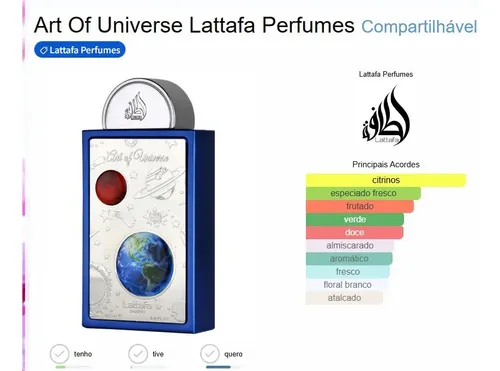 Perfume Lattafa Pride Art Of Universe 100ml | MercadoLivre