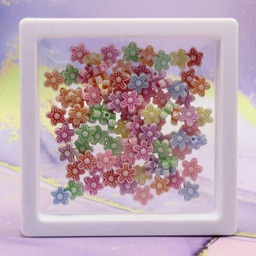 Cuenta Separador Acrílico 100g Pulseras Bisutería Collares Flor 550pz 1 Cm 1 Cm