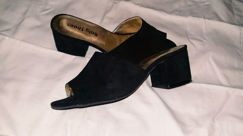 Suecos Zapatos Gamuza Negra