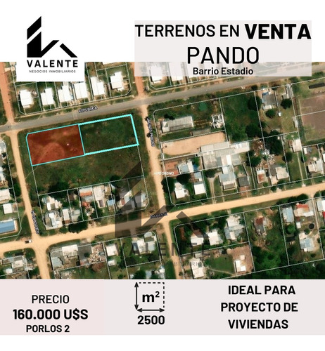 Terreno De 2500 M2 En Pando (barrio Estadio) 