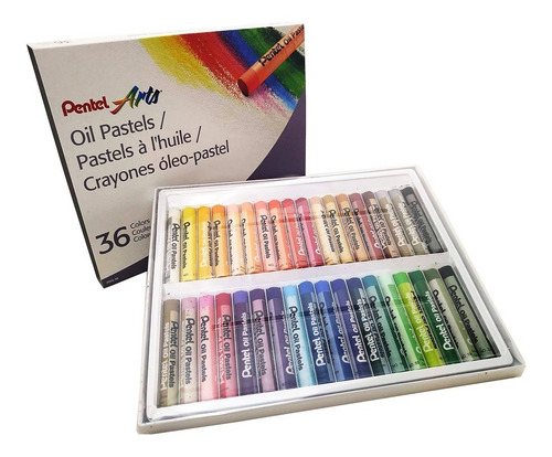 Imagem 2 de 6 de Giz Pastel Oleoso Pentel Arts 36 Cores