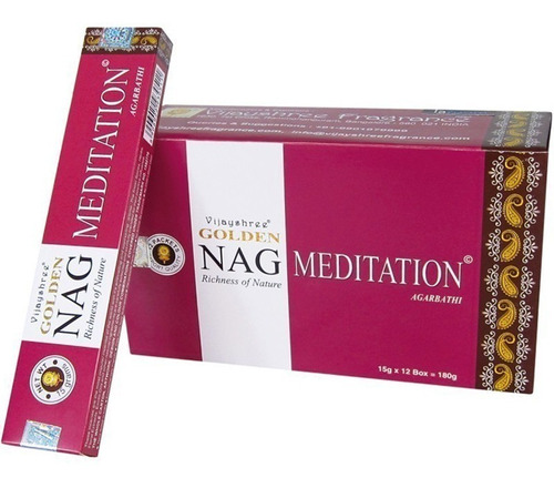 Incienso Golden Nag Meditacion - Caja Con 12 Paquetes