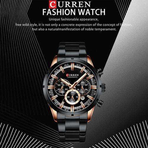 . Reloj De Cuarzo Clásico De Lujo For Hombre Curren 8355