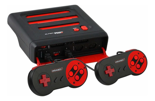 Console Retro-Bit Super RetroTRIO Standard cor  preto e vermelho