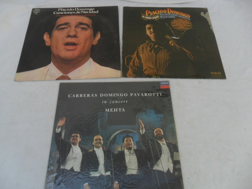 Vinilo Lp Placido Domingo Carreras Pavarotti Navidad Disco