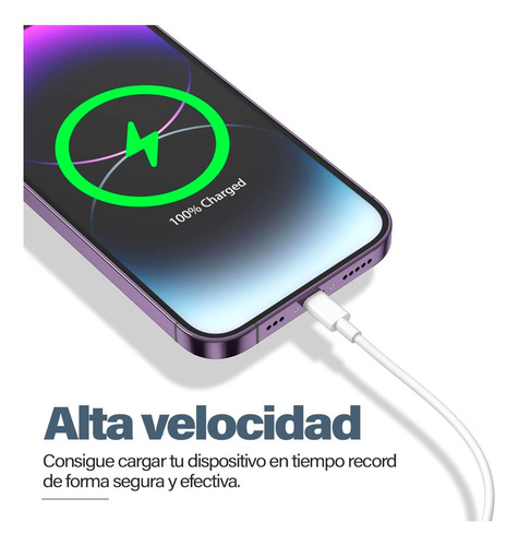 Cable Genérico Lightning A Usb A 1m Datos Y Carga iPhone
