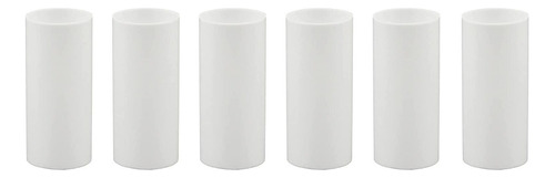 Creative Hobbies Set Of 6, 2 Inch Tall White Plastic Candle