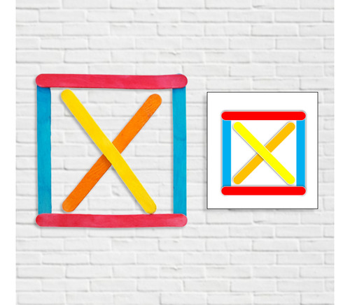 Juego Didactico Patrones Con Palitos De Colores + Tarjetas
