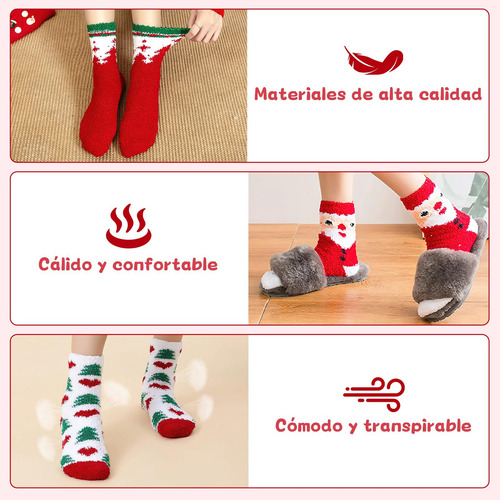 5 Pares De Calcetines Termicos,calidez Invernal Y Gruesa
