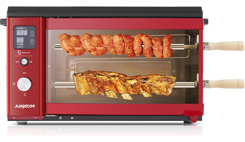 Amjdcoe Asador De Propano Portatil, Sin Humo, Con 2 Pinchos