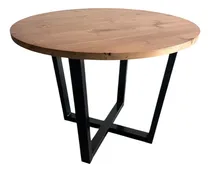 Comprar Mesa Madera Comedor - Mesa Redonda Industrial Madera Maciza