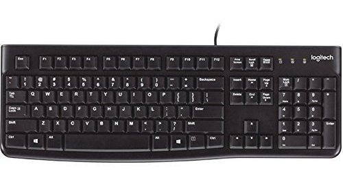 Teclado Logitech K120 Qwerty Inglés Us Color Negro