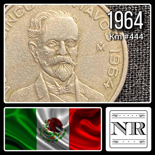 Mexico - 25 Centavos - Año 1964 - Km #444 - Francisco Madero