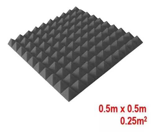 Espuma Acustica para Maquinas, MXPRP-001-4, 0.80NCR, 0.5m x 0.5m, 2  Espesor, Molde