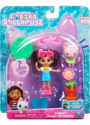 Gabbys Dollhouse, Juego De Jardín Con 2 Figuras De Juguetes,