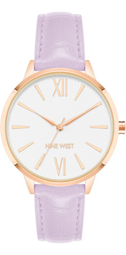 Nine West Reloj Para Mujer Con Correa De Cocodrilo, Dorado