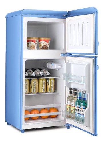 Ootday Mini Refrigerador Retro De 3.5 Pies Cubicos, Mini Ref