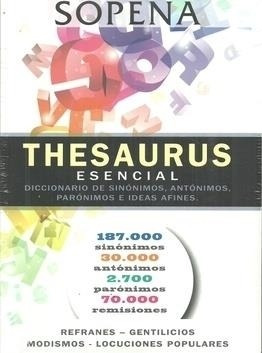 Thesaurus Esencial Diccionario Sopena Continente