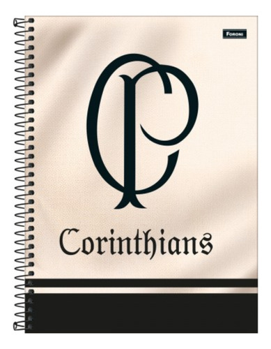 Caderno Universitário C/d Corinthians 10 Matérias 80 Folhas