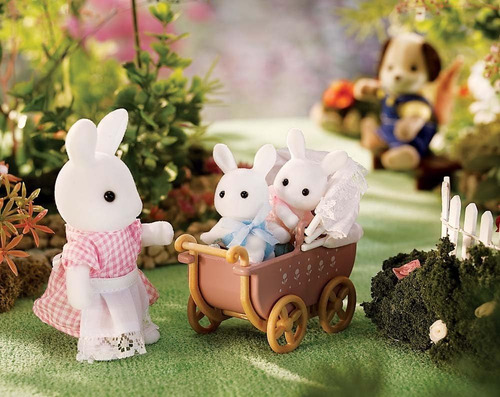 Calico Critters Connor Ternurines Mamá Conejo Carriola Bebé
