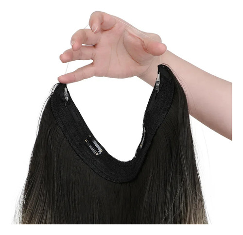 6at613 - Extensiones De Cabello Largo Y Rizado Con Clip