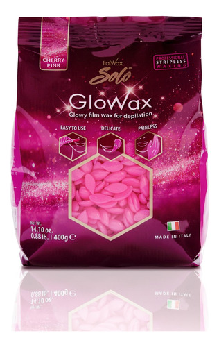 Italwax Glowax Rosa Cereza  14.10 Oz  Cuentas De Cera Dura