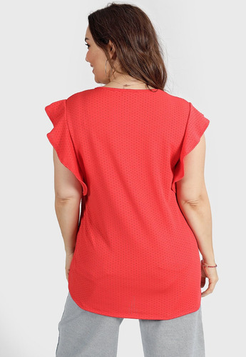Imagen 2 de 3 de Blusa De Broderie De Punto Talles Grandes