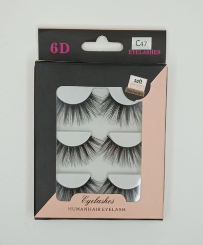 Pestañas Postizas 6d Eyelashes Set 3 Pares Pestañas