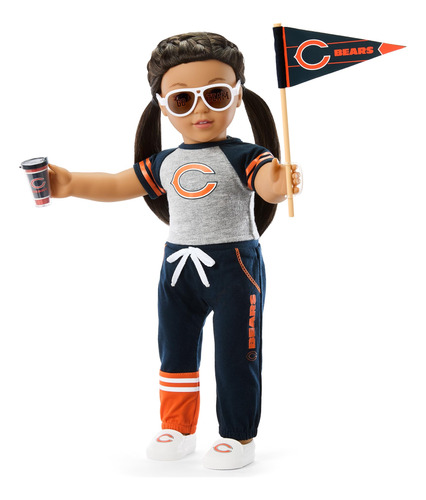 American Girl Chicago Bears - Conjunto Y Accesorios Para Fa.