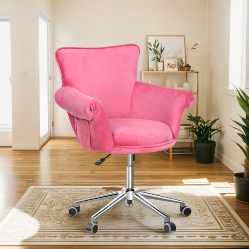 Monibloom Silla De Escritorio De Maquillaje Con Reposabrazos