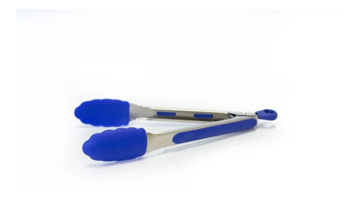 Pinza De Acero Y Silicona Silcook Multiuso 31 Cm Largo Azul