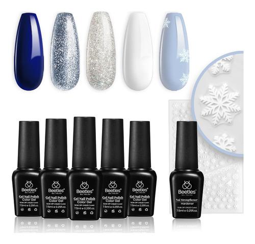 Set Esmalte De Uñas Manicura Invierno Navidad 2023 5 Pzas