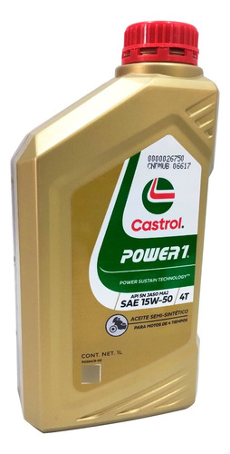 Aceite Castrol Power 1 15w50 4t Semisintetico - Um