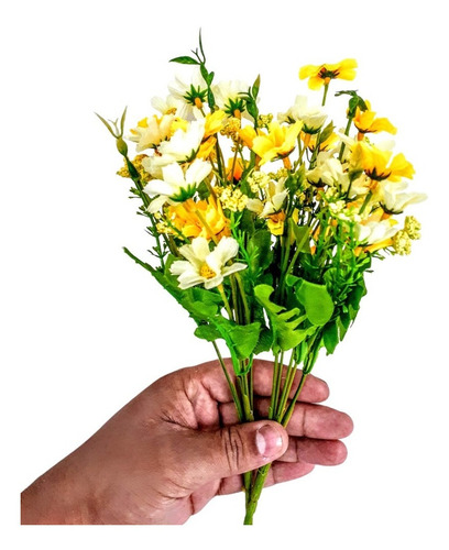 Imagem 1 de 4 de 6 Maços Flor Do Campo Flores Artificiais Artificial Arranjos