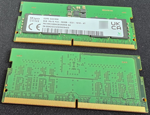 Memoria Ram 16 Gb (2 X 8gb) Sk Hynix Ddr5 5600 Mhz (Usado)