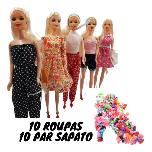 Kit C/ 10 Roupinhas Roupas Para Boneca Barbie Frozen Oferta