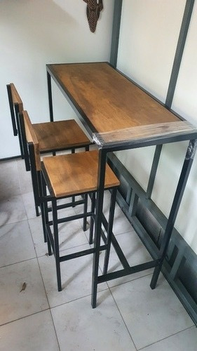 Imagen 3 de 3 de Mesa Desayunador Con 2 Taburetes + Hidrolaca Industrial