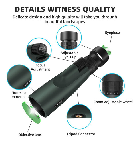 Telescopio Monocular De 10-30x50, Monocular De Alta Potencia