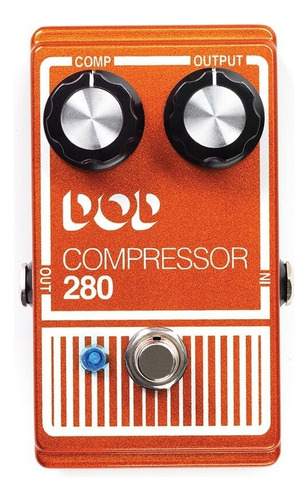 Pedal De Efecto Compresor Óptico Para Guitarra Compressor 28 Color Naranja