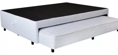 Bicama Solteiro Magazine Douro Com Auxiliar De Espuma 88x188 Cor Corino Branco Corino Ou Suede