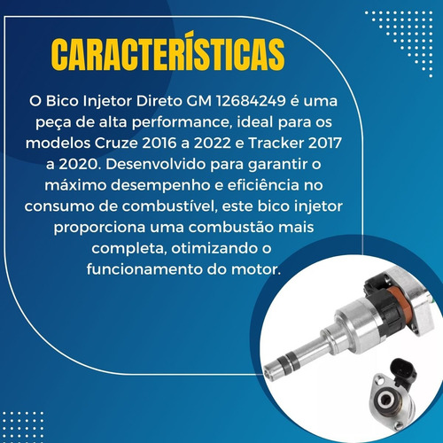 Bico Injetor Direto 12684249 Tracker Cruze 1.4 Turbo 16v Gm