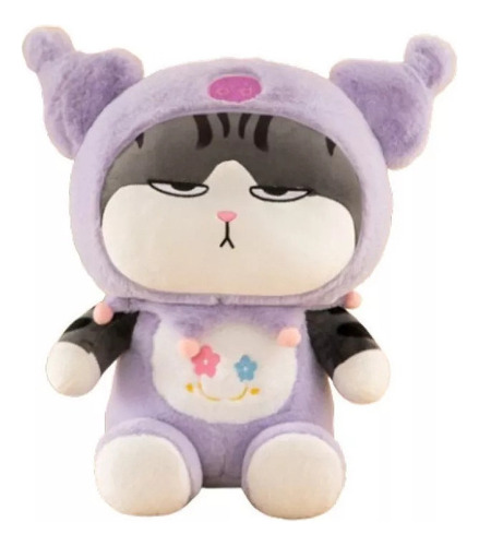 Gatito Mickey Enojado Gato De Peluche Morado Con Disfraz