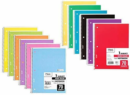 Cuadernos Para Escuela En Espiral 12pcs 70 Pagina Multicolor