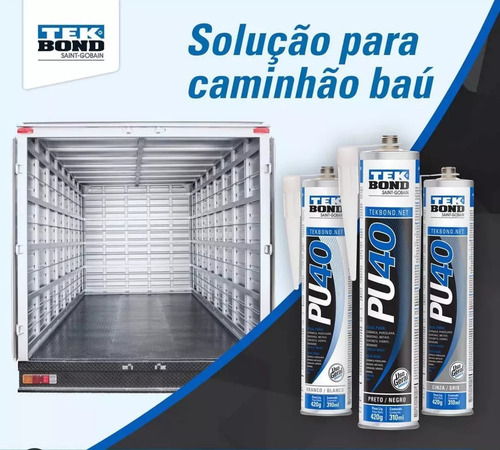 Adesivo Pu40 Preto 310ml/420g Tekbond