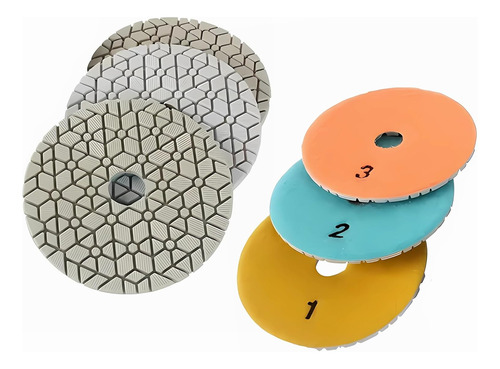 4 Inch Wet Dry 3 Step Diamond Polishing Pads 4  3step P...