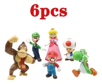 Comprar 6 Piezas Yoshi, Mario Bros, Peach, Luigi, Donkey Kong, Toad