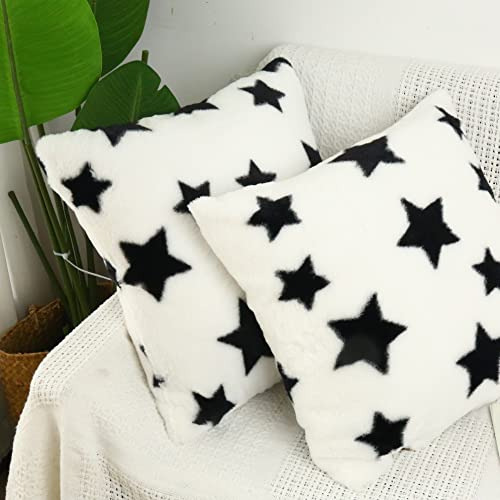 Funda De Almohada De Felpa Suave Blanca Decorativa, Fun...