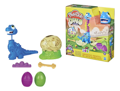 Massinha Play-doh Dino Crew Bronto Pescoção Colorido F1503 Hasbro