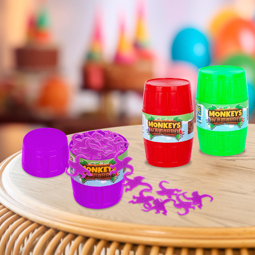 Juego Barrel Of Monkeys Con 3 Barriles Y 30 Monos